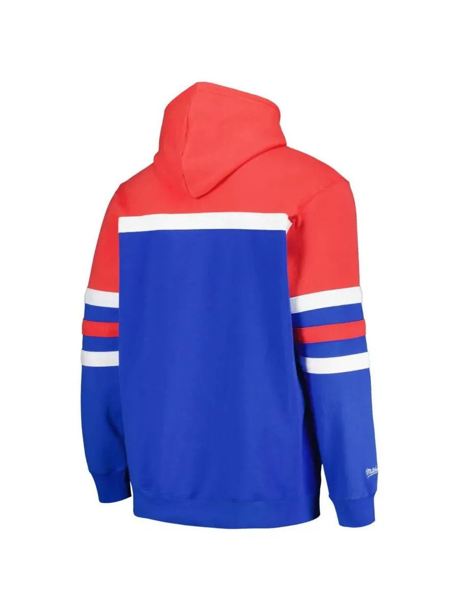Mitchell & Ness Мужская толстовка с капюшоном Royal/Red LA Clippers Head Coach — изображение 4 из 5, красный
