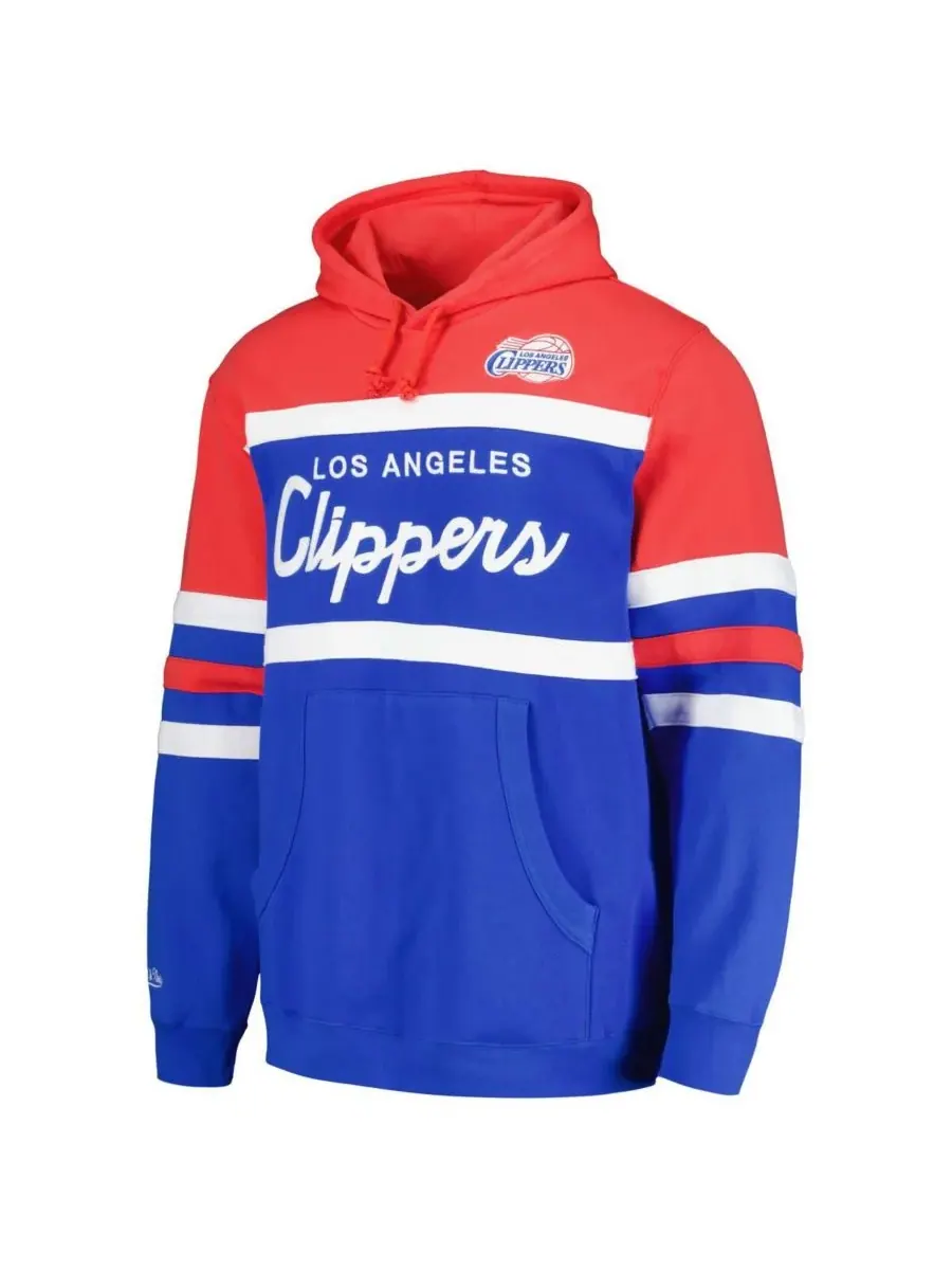 Mitchell & Ness Мужская толстовка с капюшоном Royal/Red LA Clippers Head Coach — изображение 5 из 5, красный
