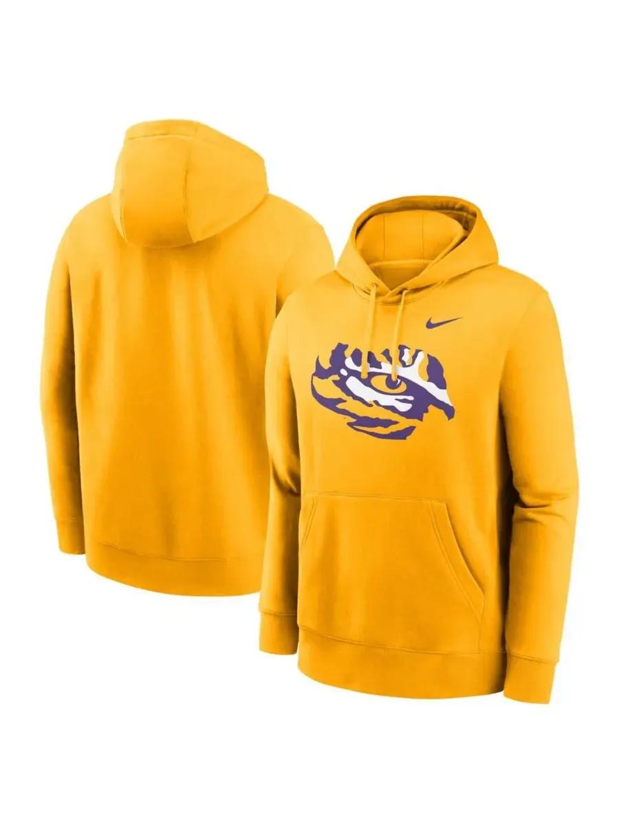 Мужская золотистая флисовая толстовка с капюшоном LSU Tigers Primetime с альтернативным логотипом — изображение 1 из 3