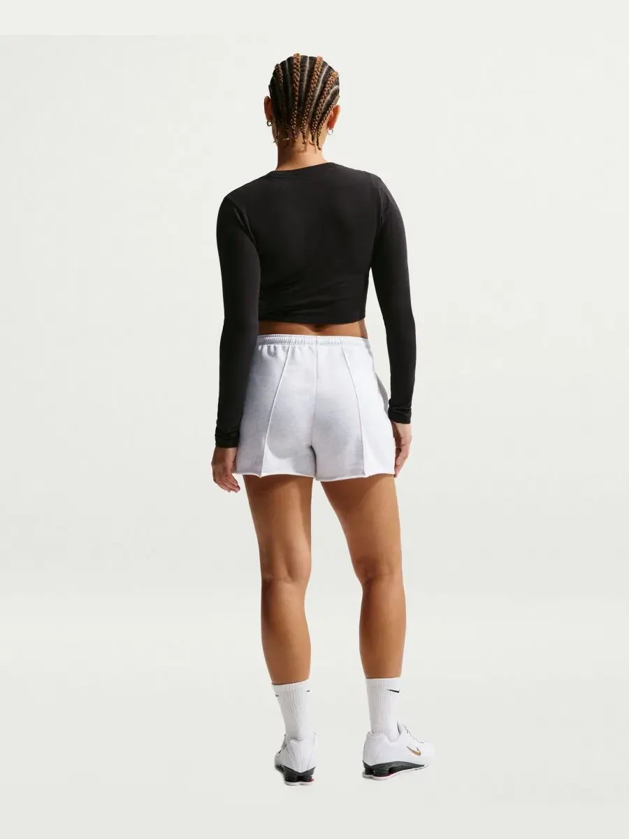 Женские шорты средней посадки из французского махрового трикотажа Nike — изображение 5 из 5