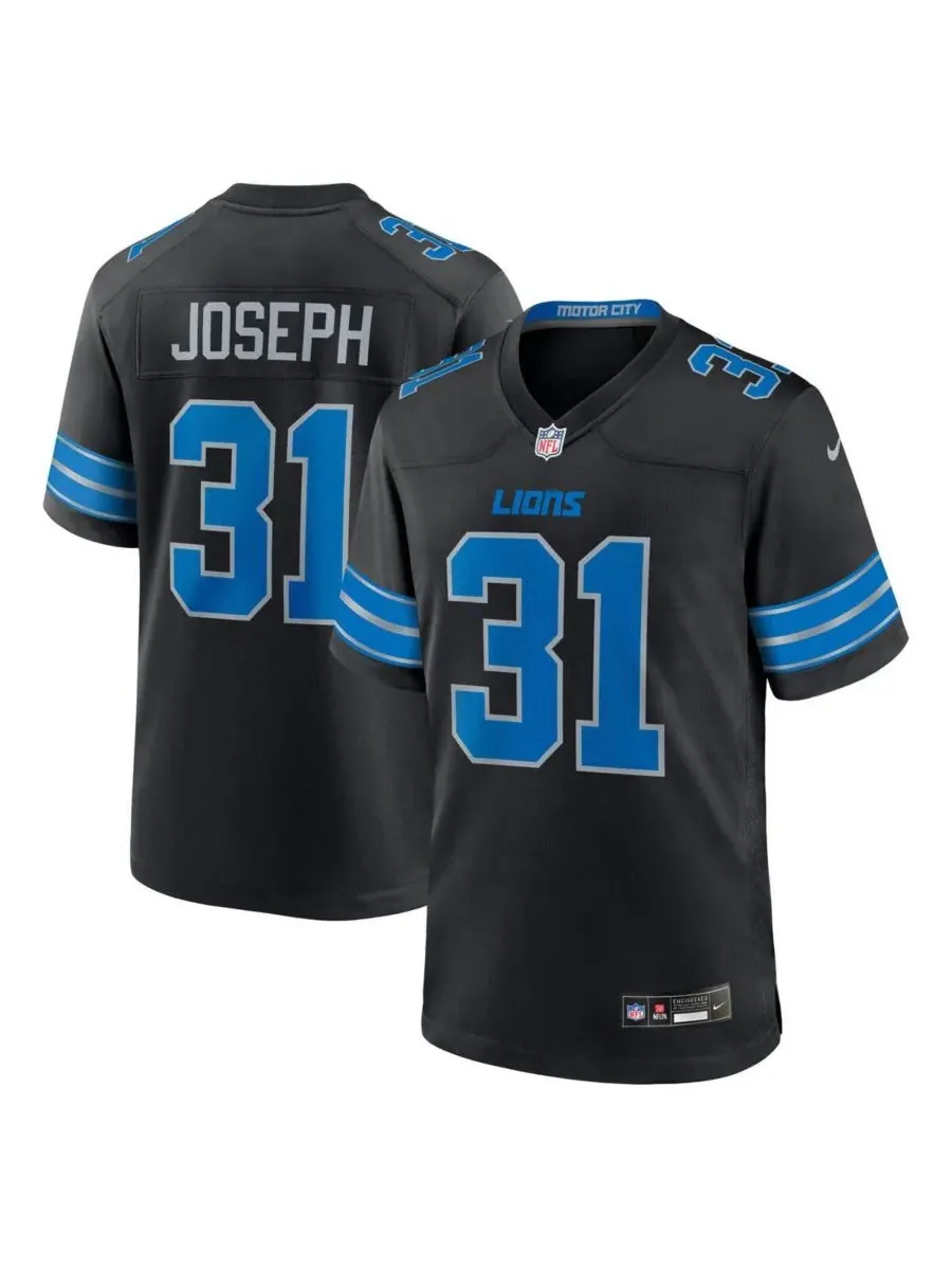 Nike Мужская черная альтернативная игровая футболка Kerby Joseph Detroit Lions — изображение 1 из 3, черный