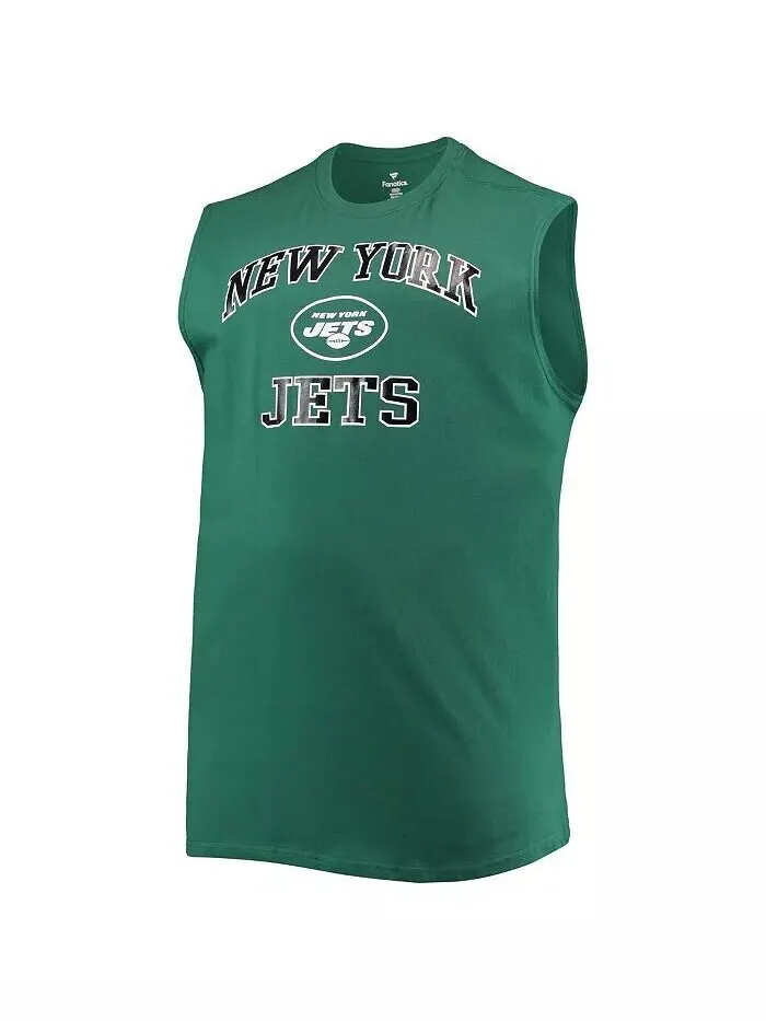 Мужская зеленая майка New York Jets Big Tall Muscle Profile — изображение 2 из 3