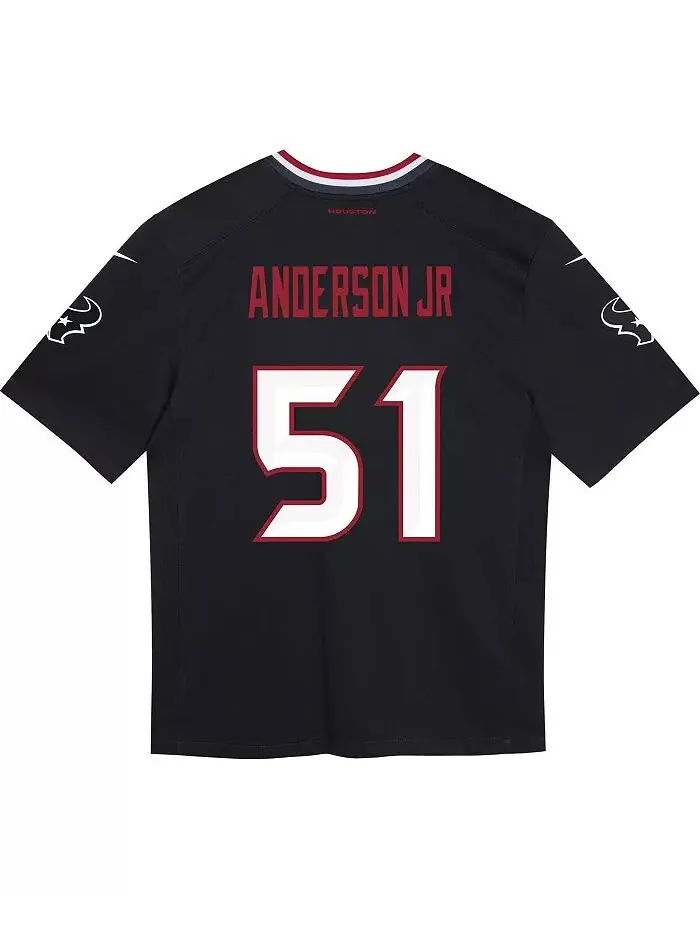Дошкольный Уилл Андерсон-младший. Игровая майка Navy Houston Texans Nike — изображение 3 из 3