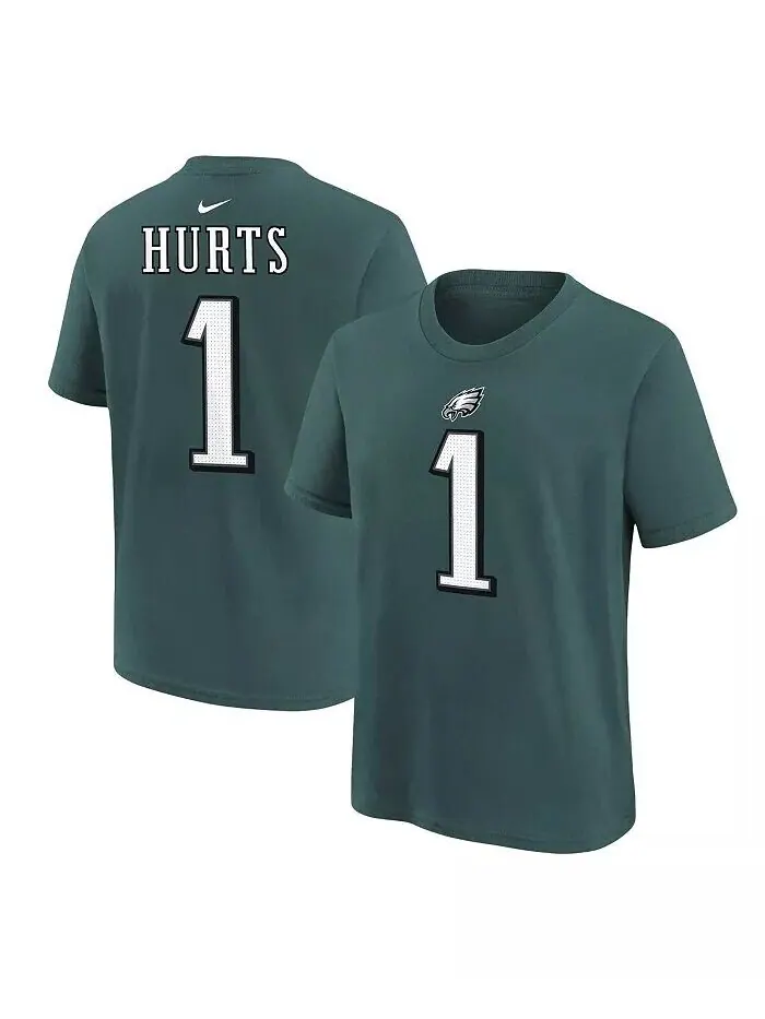Большие мальчики и девочки Джейлен Хуртс Midnight Green Philadelphia Eagles Имя игрока Номер — изображение 1 из 3