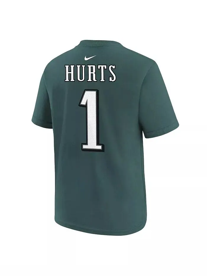 Большие мальчики и девочки Джейлен Хуртс Midnight Green Philadelphia Eagles Имя игрока Номер — изображение 3 из 3