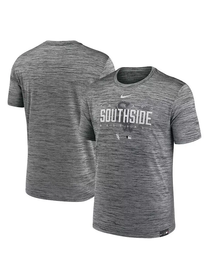 Футболка мужская антрацитовая Chicago White Sox City Connect Velocity Practice Performance Nike — изображение 1 из 3