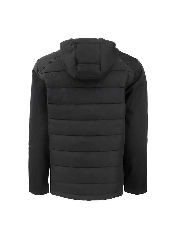 Мужская черная толстовка-куртка Philadelphia Eagles Throwback Evoke Hybrid Eco Softshell на молнии — изображение 2 из 3
