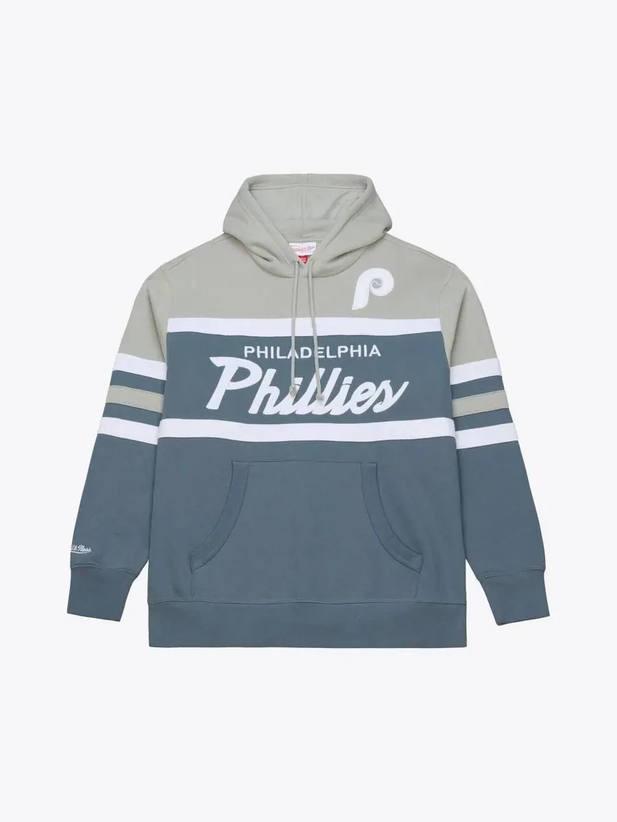 Худи с капюшоном Mitchell & Ness Philadelphia Phillies Cooperstown Collection Thunderstorm Head — изображение 1 из 4, серый