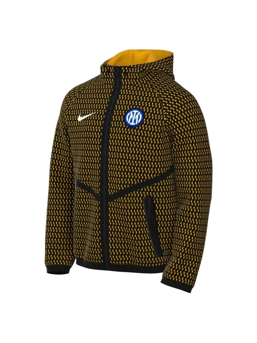 Мужская куртка-худи с капюшоном и принтом Inter Milan Nike — изображение 2 из 2, черный