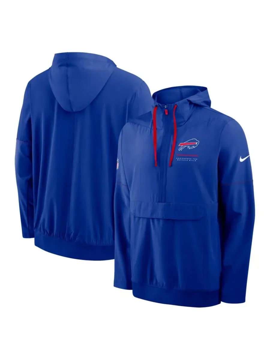 Толстовка-анорак с капюшоном Nike Buffalo Bills Sideline Logo Glory — изображение 1 из 3, королевский