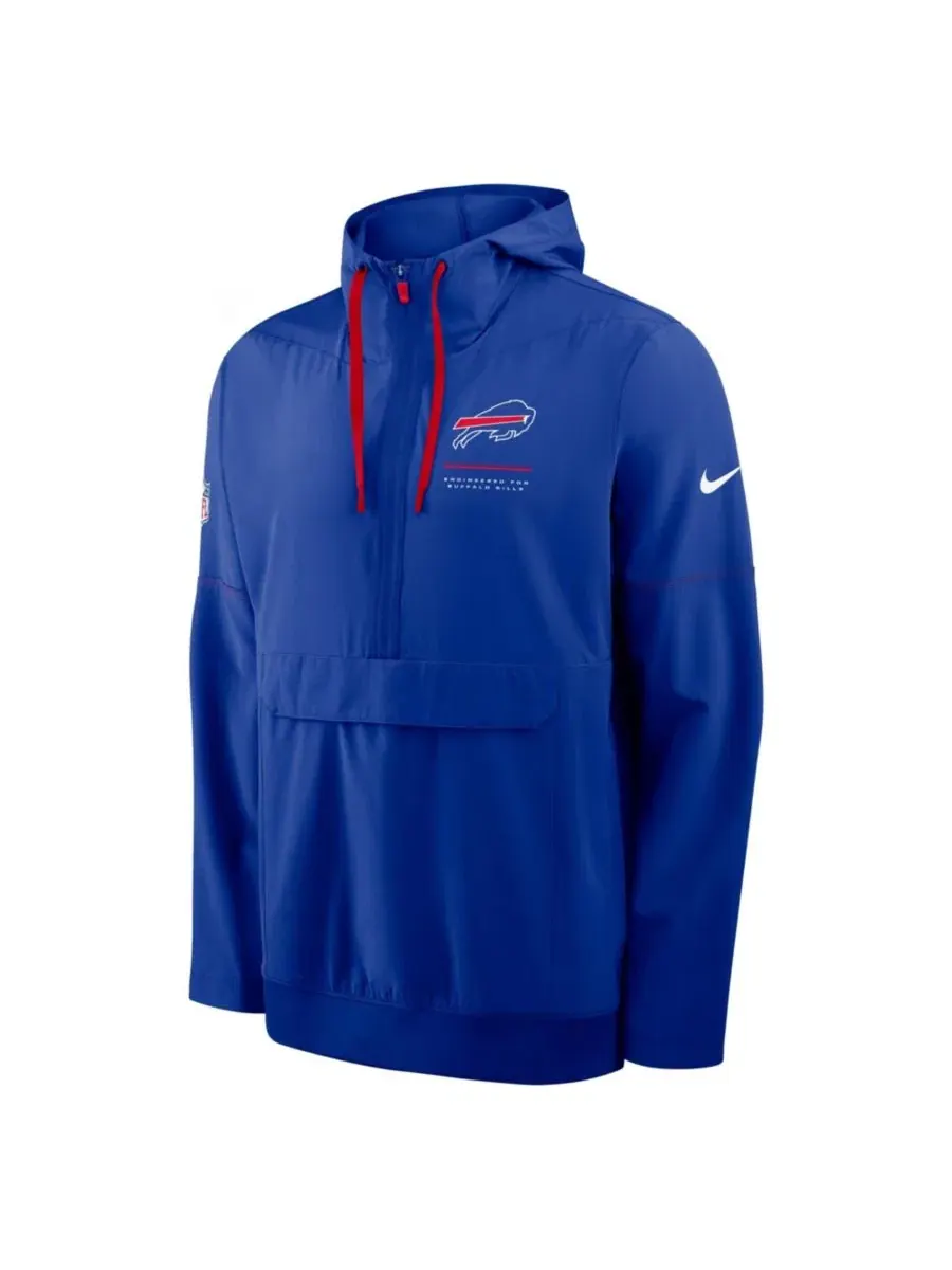 Толстовка-анорак с капюшоном Nike Buffalo Bills Sideline Logo Glory — изображение 2 из 3, королевский