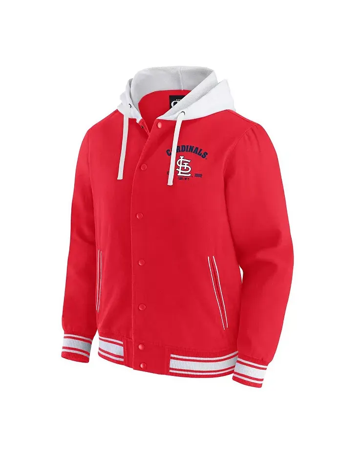 Мужская красная худи с полной застежкой на молнию St. Louis Cardinals Fanatics — изображение 2 из 4