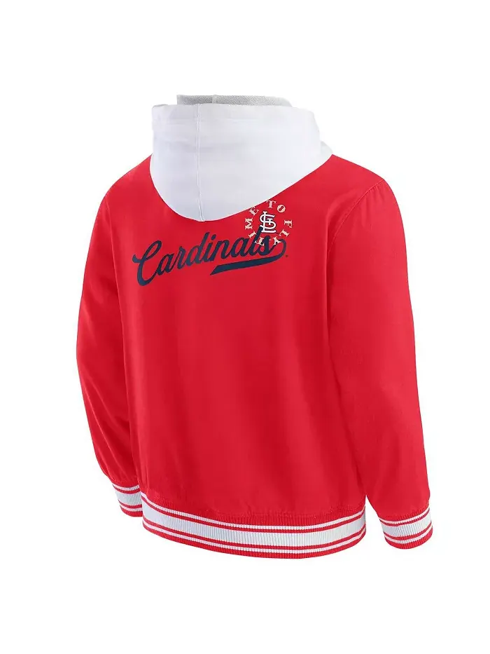 Мужская красная худи с полной застежкой на молнию St. Louis Cardinals Fanatics — изображение 3 из 4
