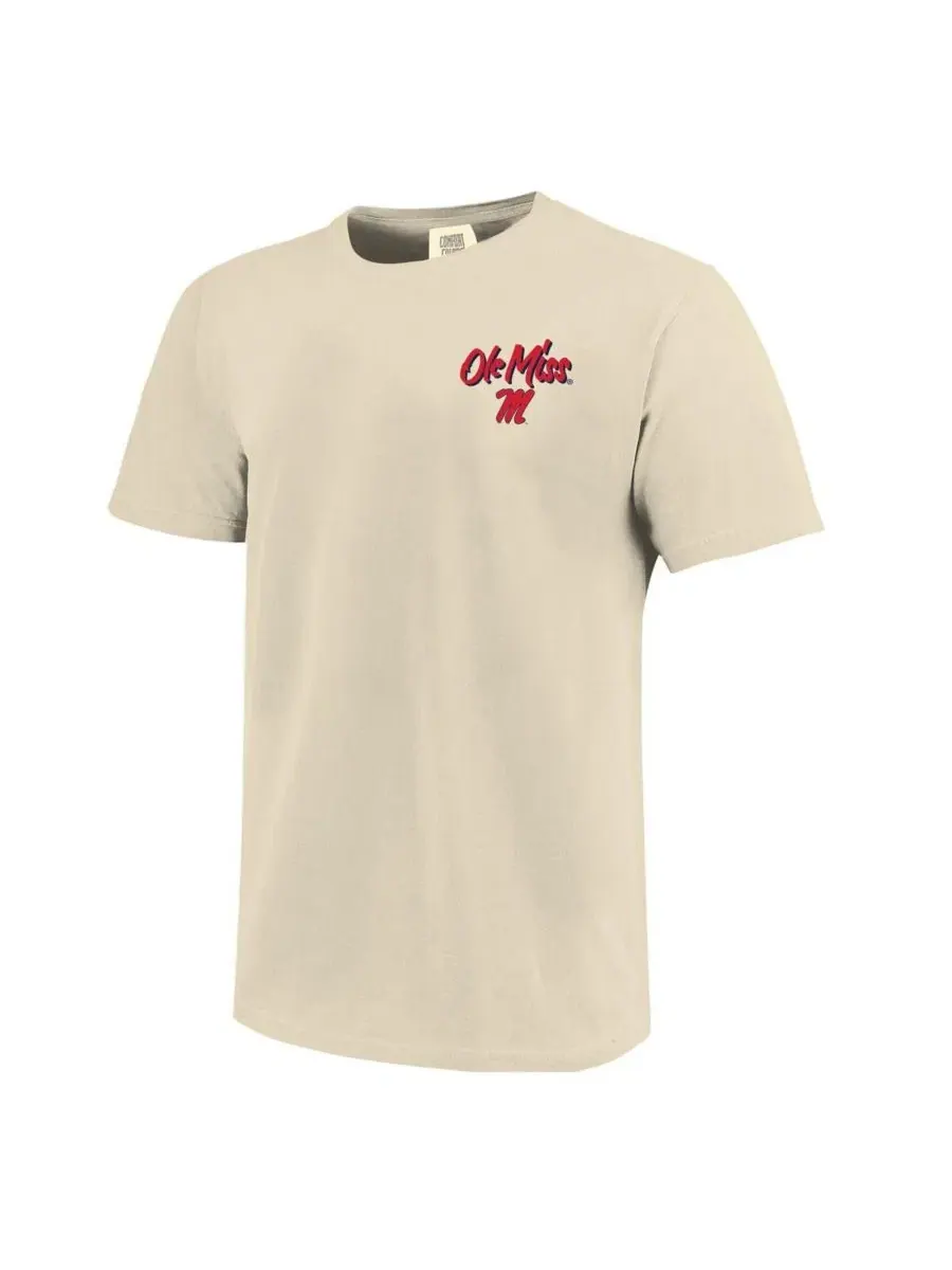 Футболка с принтом Ole Miss Rebels Comfort Colors Hand-Drawn Campus Stack Image One — изображение 2 из 3, прозрачный
