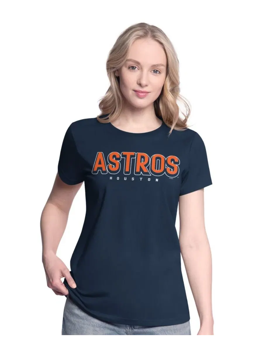 Комплект из двух футболок с принтом Houston Astros G-III 4Her by Carl Banks — изображение 2 из 5, темно-синий оранжевый