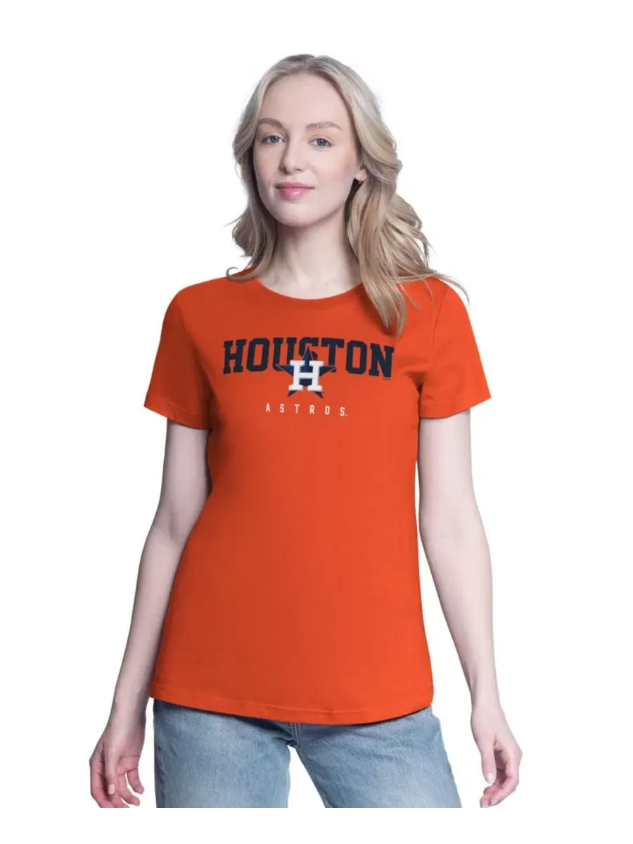 Комплект из двух футболок с принтом Houston Astros G-III 4Her by Carl Banks — изображение 4 из 5, темно-синий оранжевый