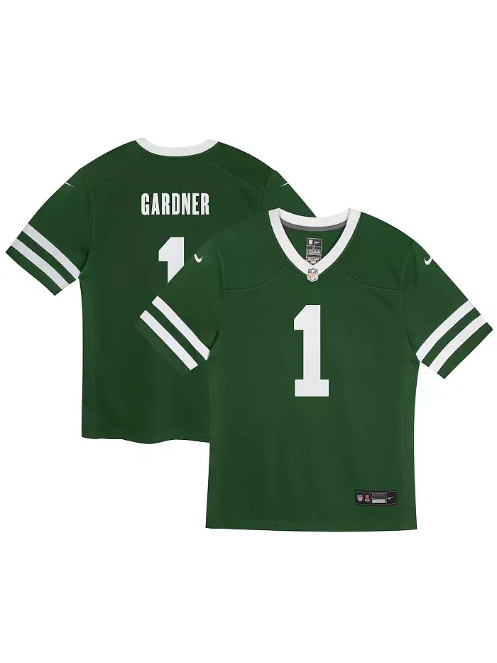 Детская игровая футболка Legacy Green New York Jets с именем Ahmad Sauce Gardner Nike — изображение 1 из 3