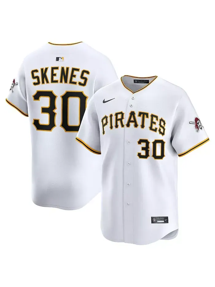 Мужская белая альтернативная лимитированная джерси Pittsburgh Pirates с именем Paul Skenes Nike — изображение 1 из 3