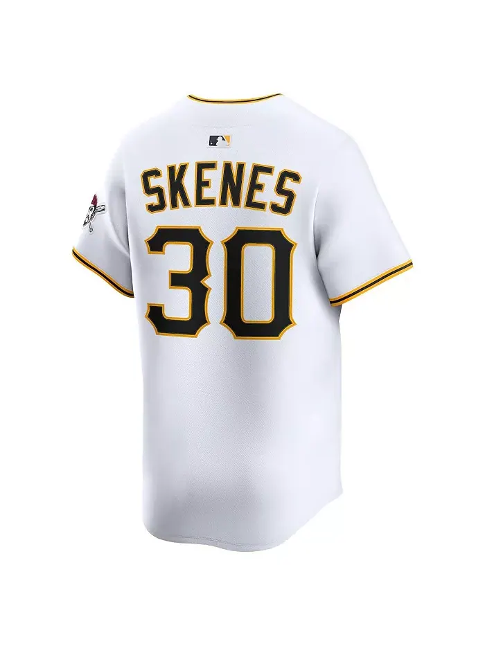 Мужская белая альтернативная лимитированная джерси Pittsburgh Pirates с именем Paul Skenes Nike — изображение 3 из 3