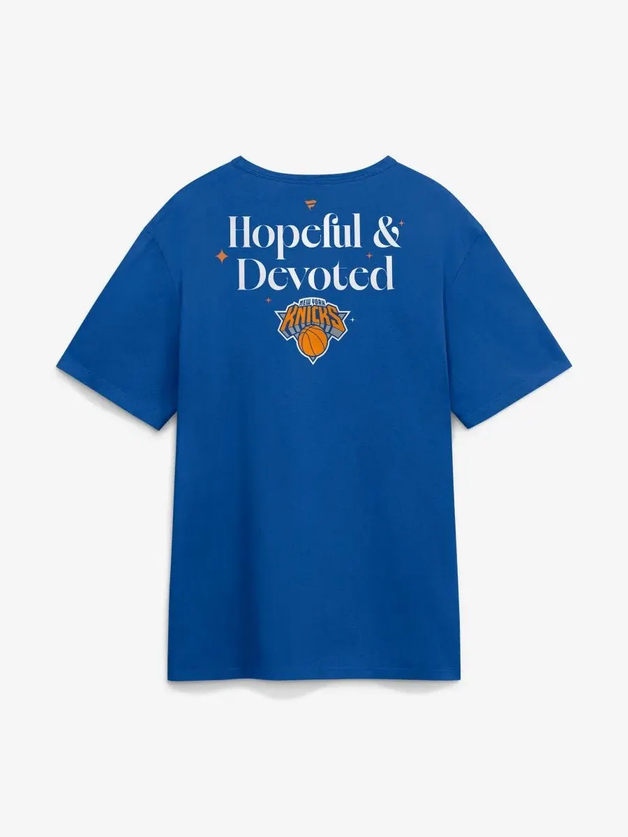 Футболка хлопковая с принтом New York Knicks Hopeful Devoted Legacy Fanatics — изображение 3 из 3, синий