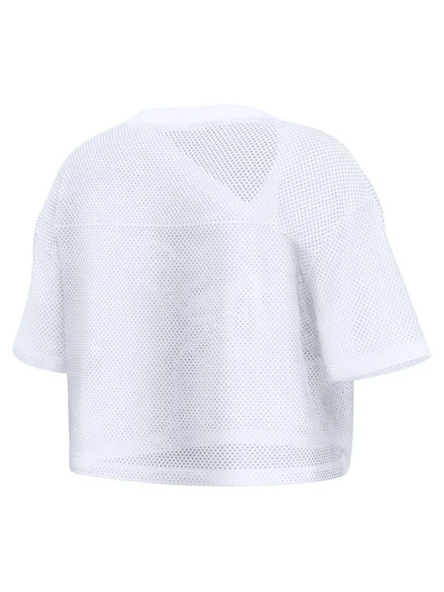 Женская футболка-джерси с V-образным вырезом San Francisco 49ers Oversized Mesh Fanatics — изображение 3 из 3, белый