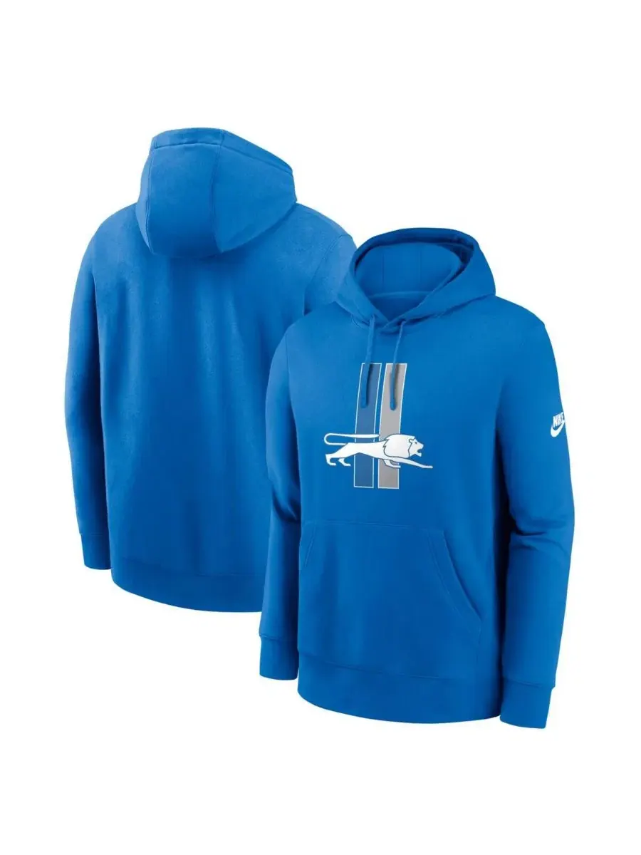 Худи с капюшоном Club Fleece, длинный рукав, с принтом Nike — изображение 1 из 3, синий