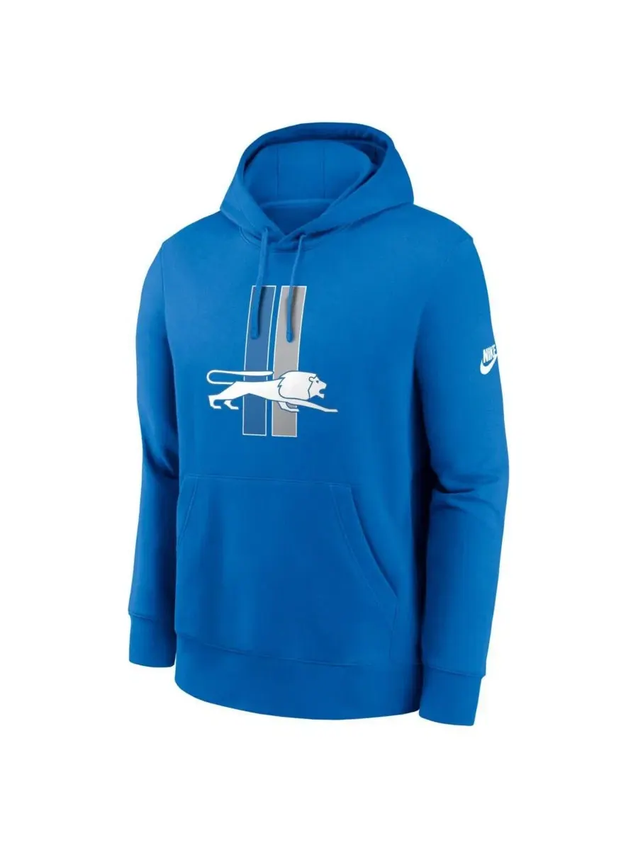 Худи с капюшоном Club Fleece, длинный рукав, с принтом Nike — изображение 2 из 3, синий
