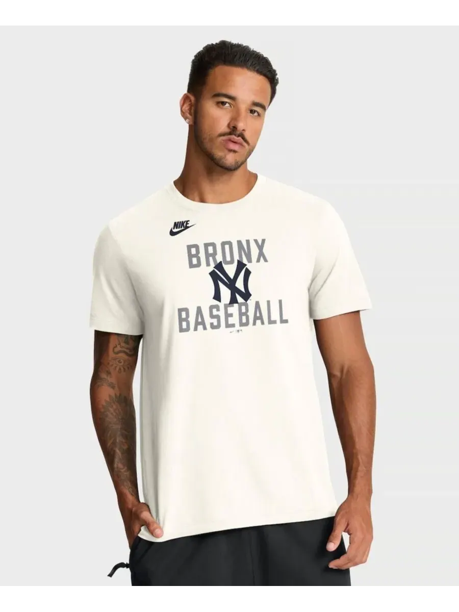 Футболка с винтажным принтом Cooperstown Collection ‘70s Inspired Nike — изображение 1 из 5, бежевый
