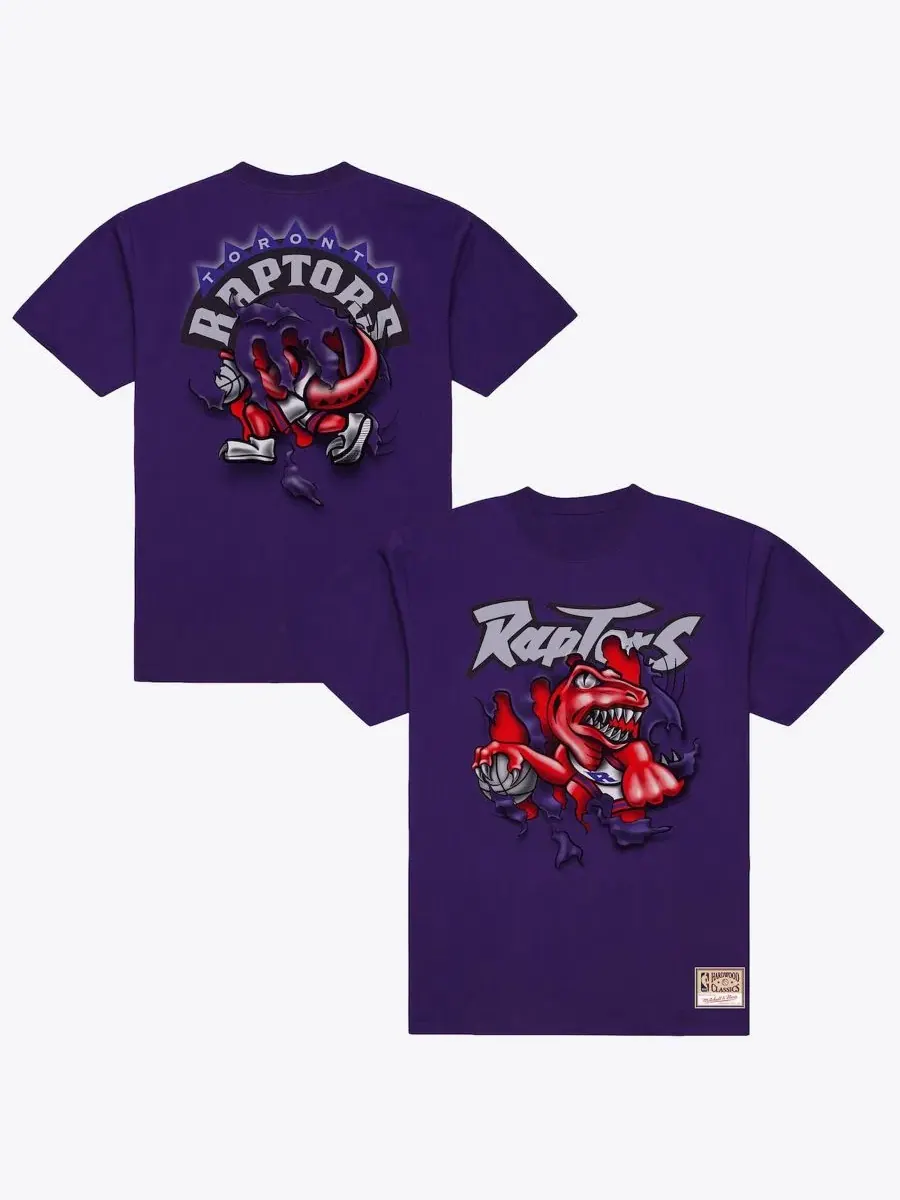 Футболка с принтом Breakthrough Toronto Raptors Mitchell & Ness — изображение 1 из 3, фиолетовый
