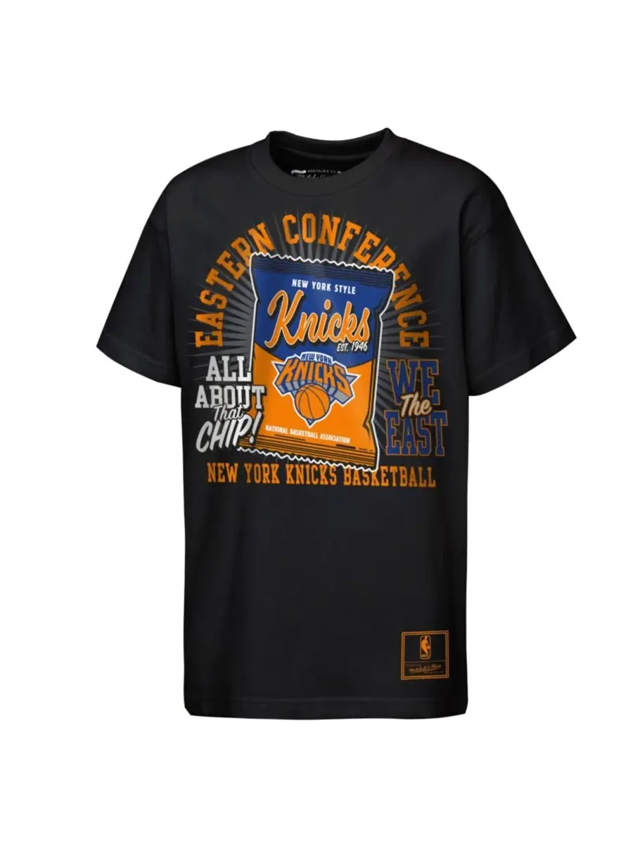 Футболка с принтом All About the Chip Premium Mitchell & Ness — изображение 1 из 1, черный