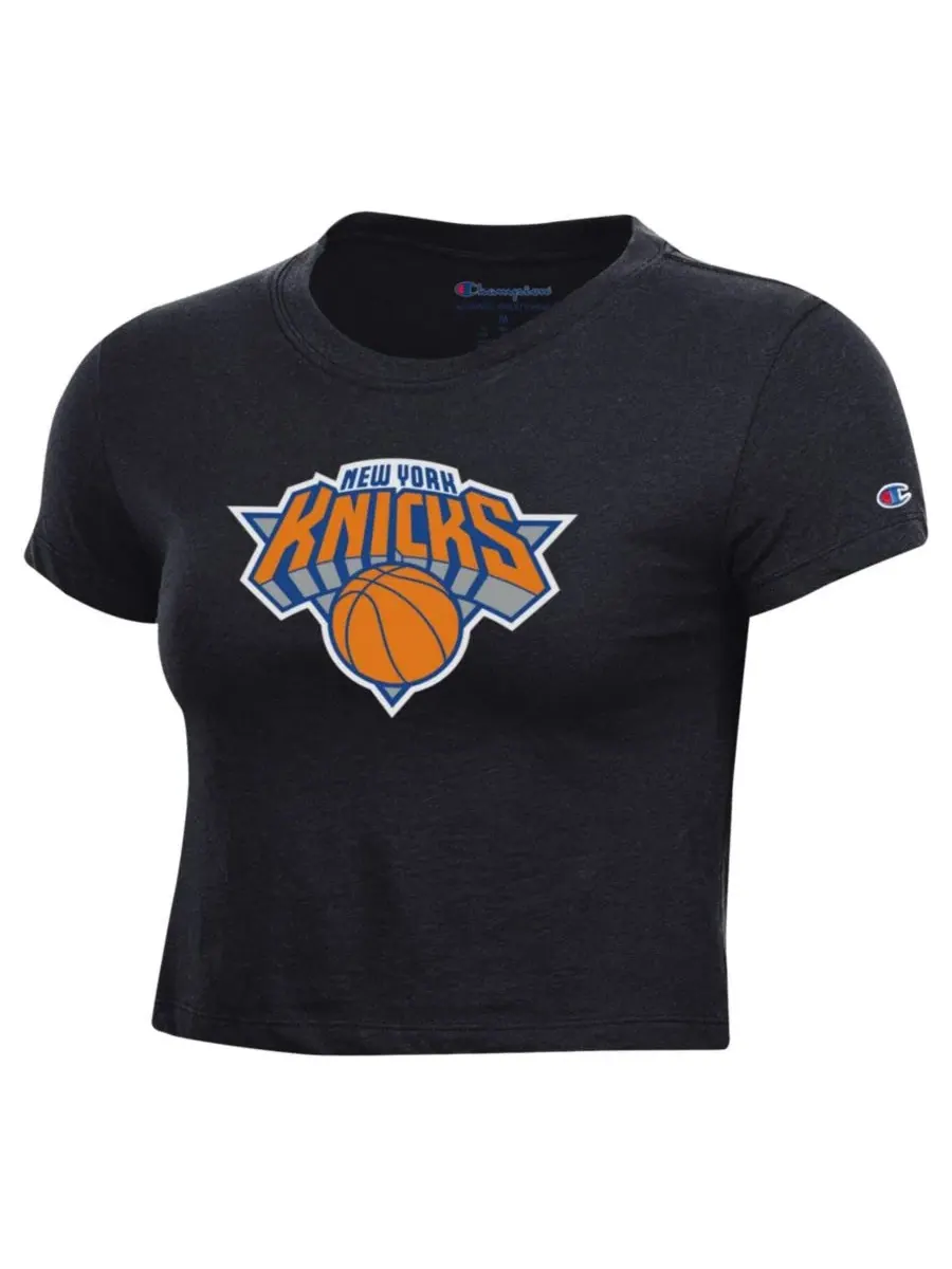 Футболка-кроп Champion New York Knicks Primary Logo — изображение 2 из 3, черный