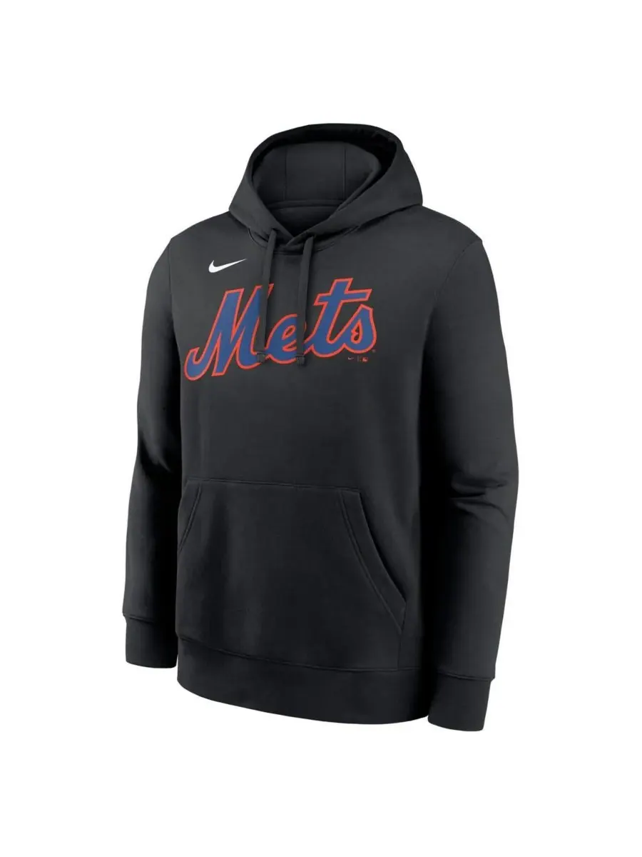 Nike Мужская черная толстовка с капюшоном Francisco Lindor New York Mets с именем и номером игрока — изображение 2 из 3