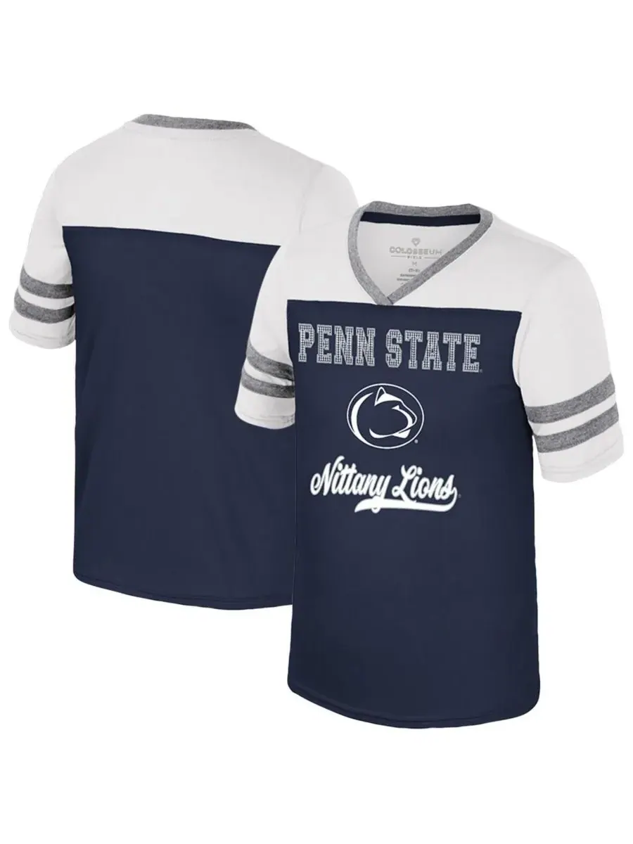 Colosseum Футболка Big Girls Navy Penn State Nittany Lions Princess Bubblegum Bling — изображение 1 из 3, темно-синий