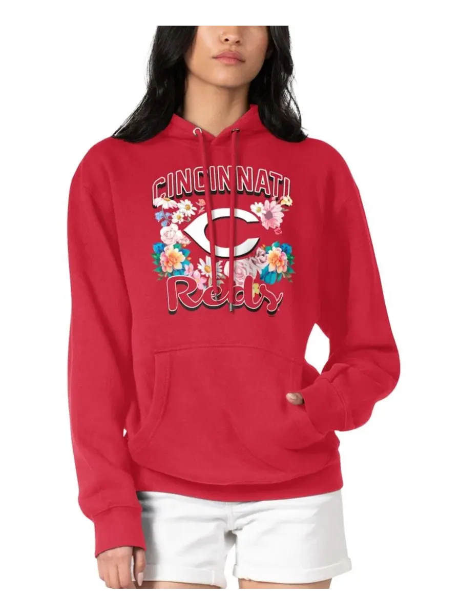 Женский худи с принтом Flowers Graphic, модель Cincinnati Reds G-III 4Her by Carl Banks — изображение 1 из 2, красный