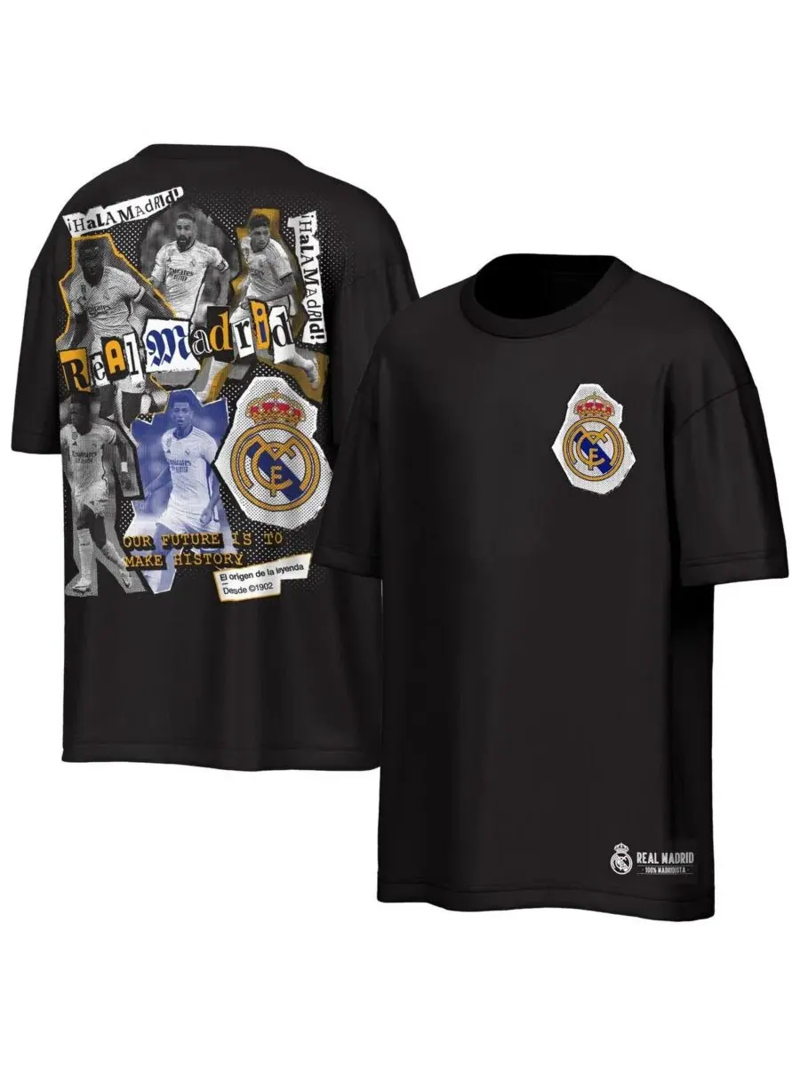 Футболка оверсайз с принтом Real Madrid Ransom Outerstuff — изображение 1 из 3, черный