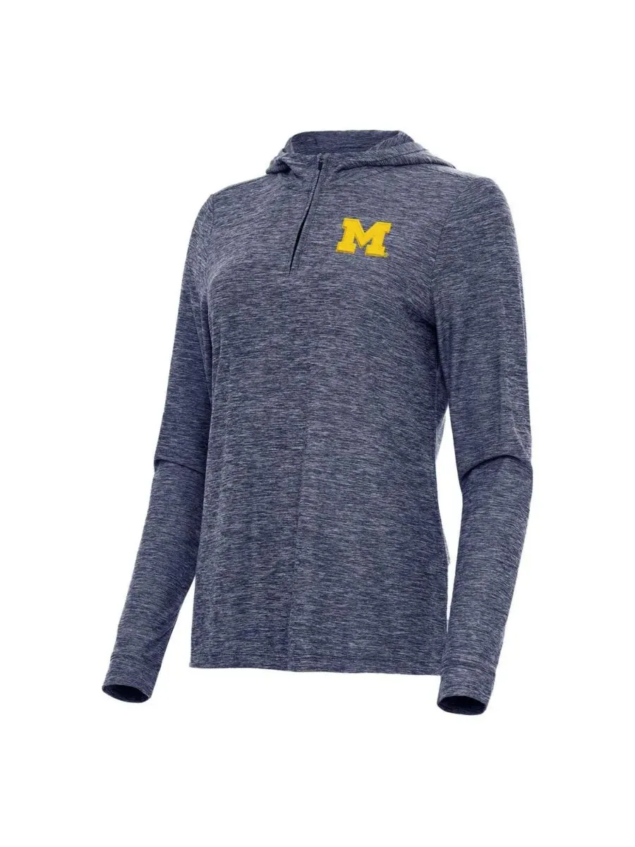 Antigua Женская толстовка на молнии Michigan Wolverines Daybreak Quarter-Zip цвета «темно-синий — изображение 3 из 3