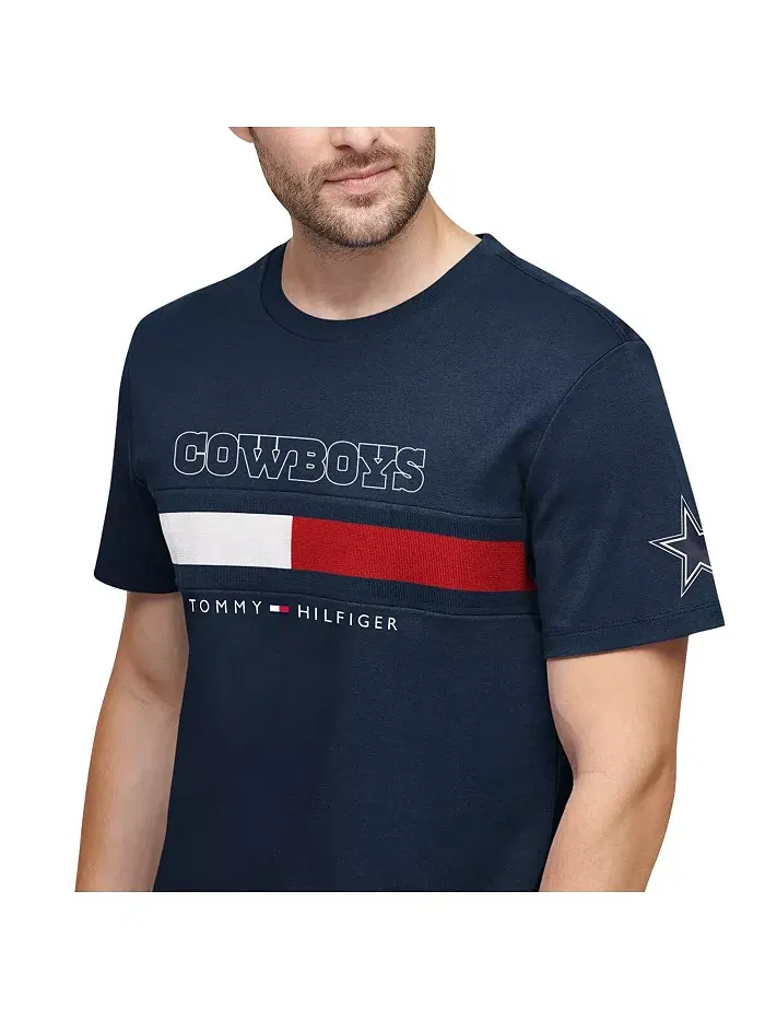 Мужская синяя футболка Dallas Cowboys Insert Tommy Hilfiger — изображение 3 из 3