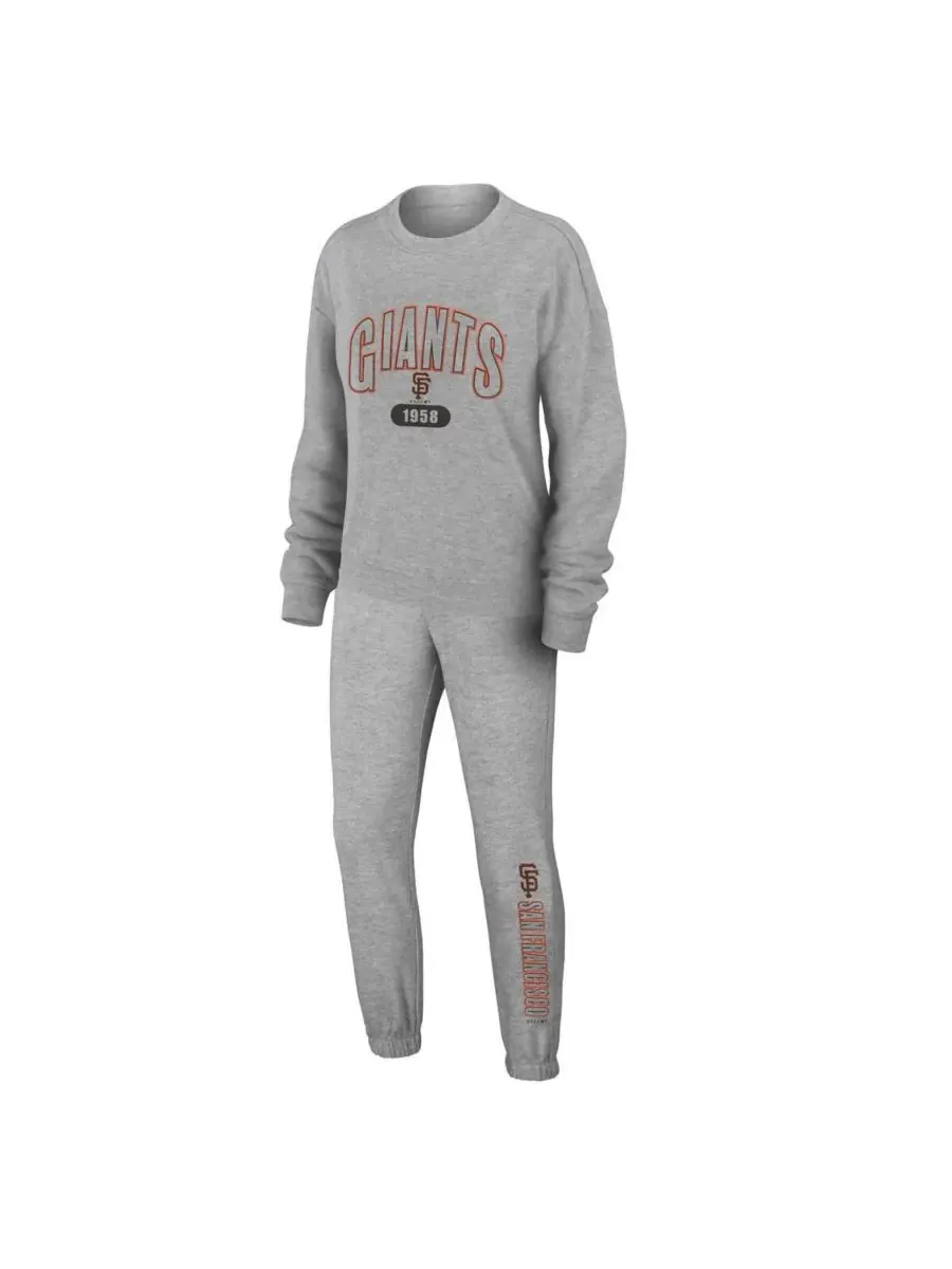 WEAR by Erin Andrews Женский серый вязаный домашний комплект San Francisco Giants — изображение 1 из 3