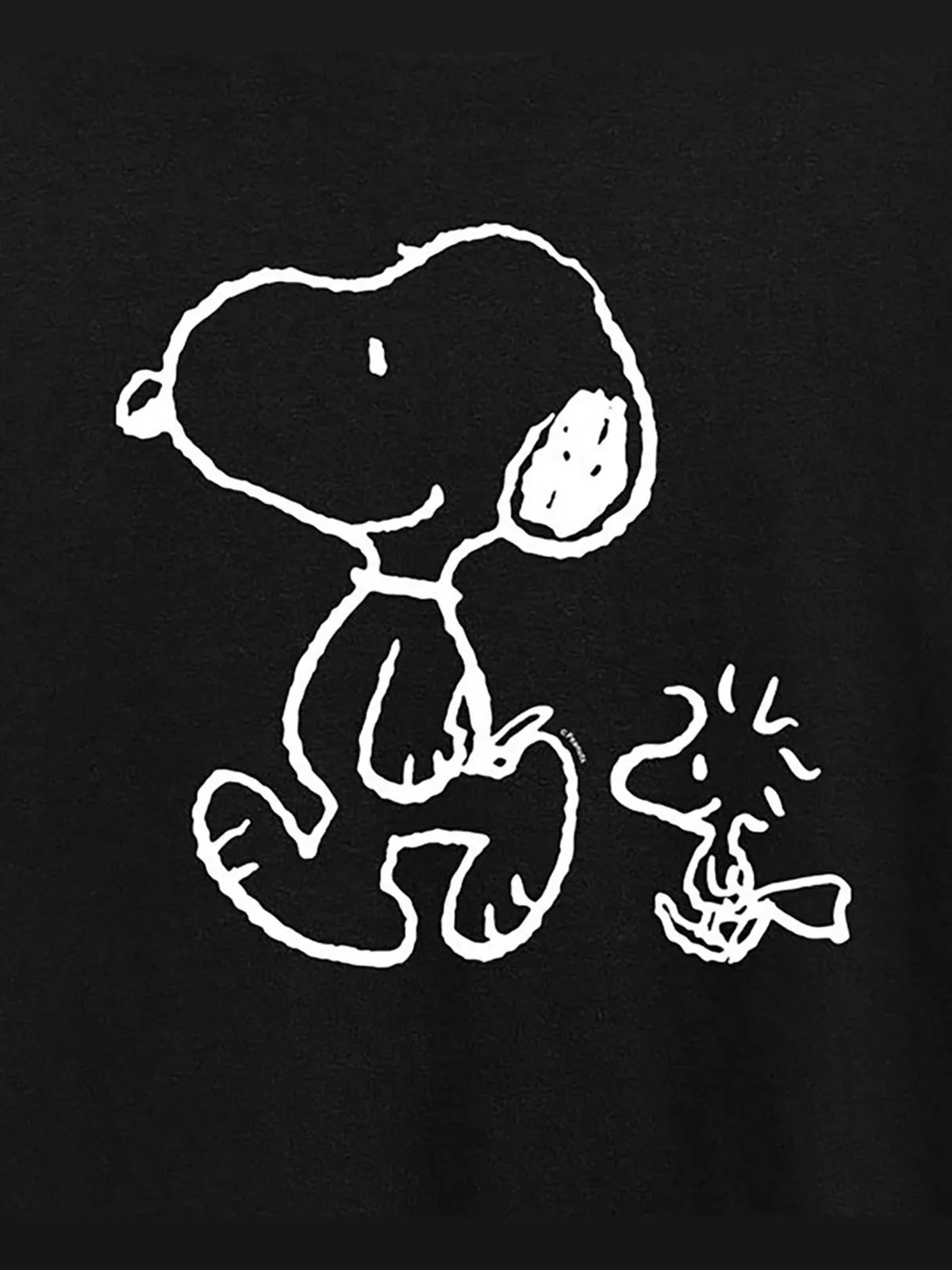 Модная футболка больших размеров с рисунком Snoopy Air Waves — изображение 3 из 3, черный