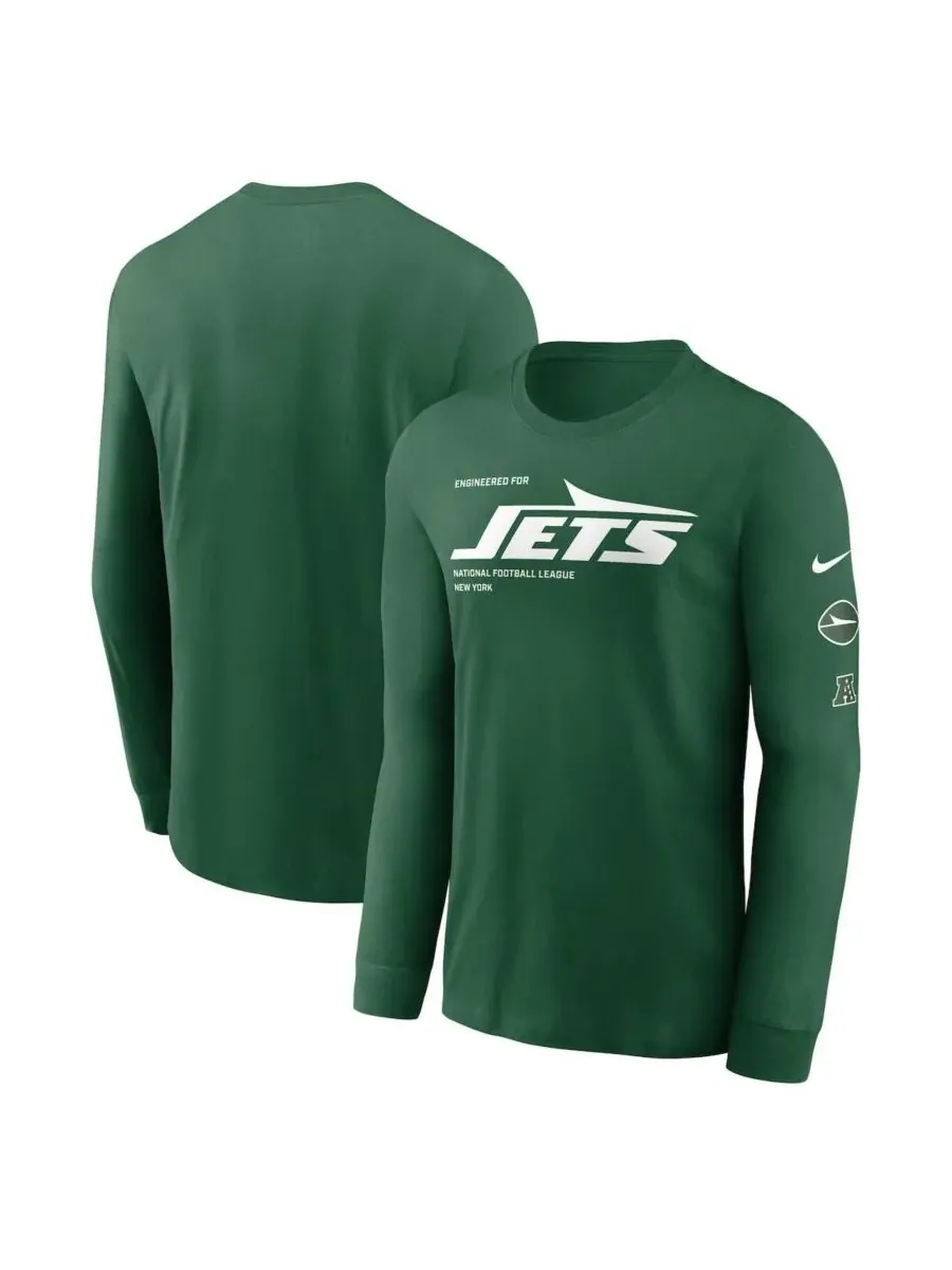 Nike Мужская зеленая футболка с длинным рукавом New York Jets Play to Win Essential — изображение 1 из 2, зеленый