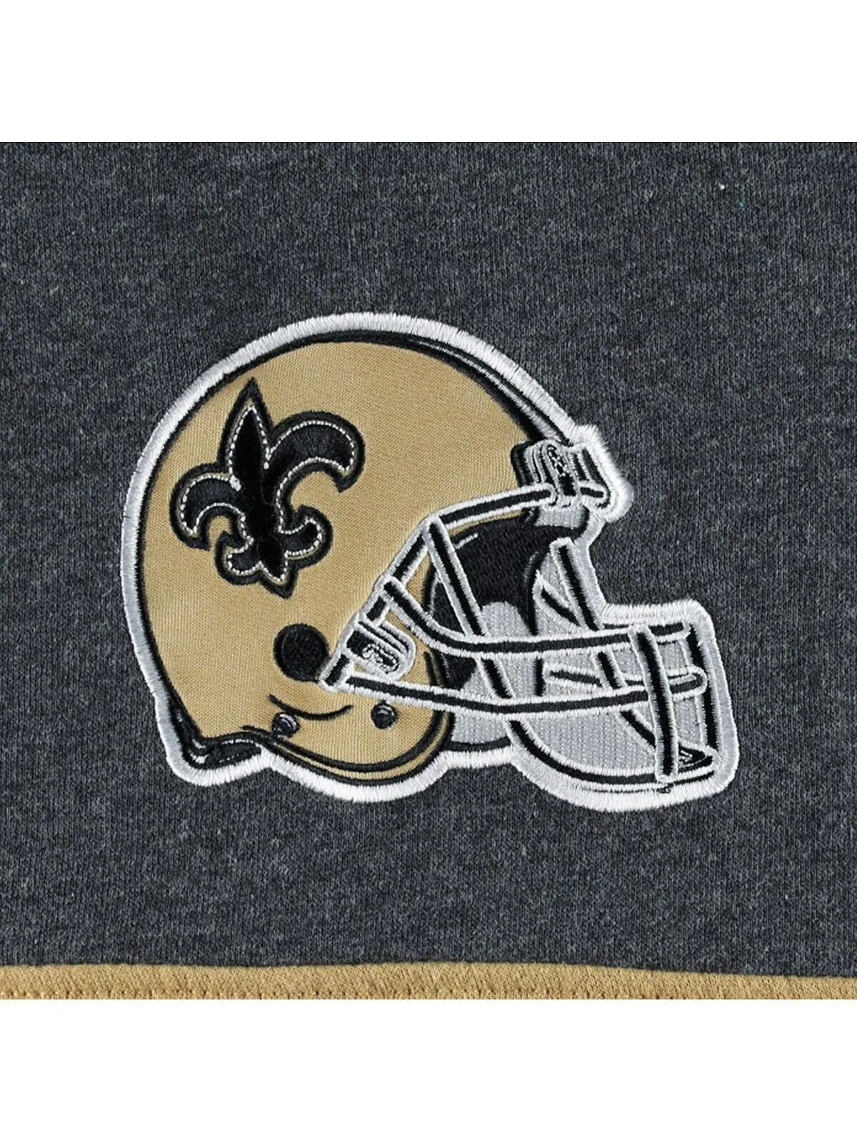 Мужская черная, серо-хизеровая толстовка с капюшоном New Orleans Saints Extreme Pullover Starter — изображение 4 из 4