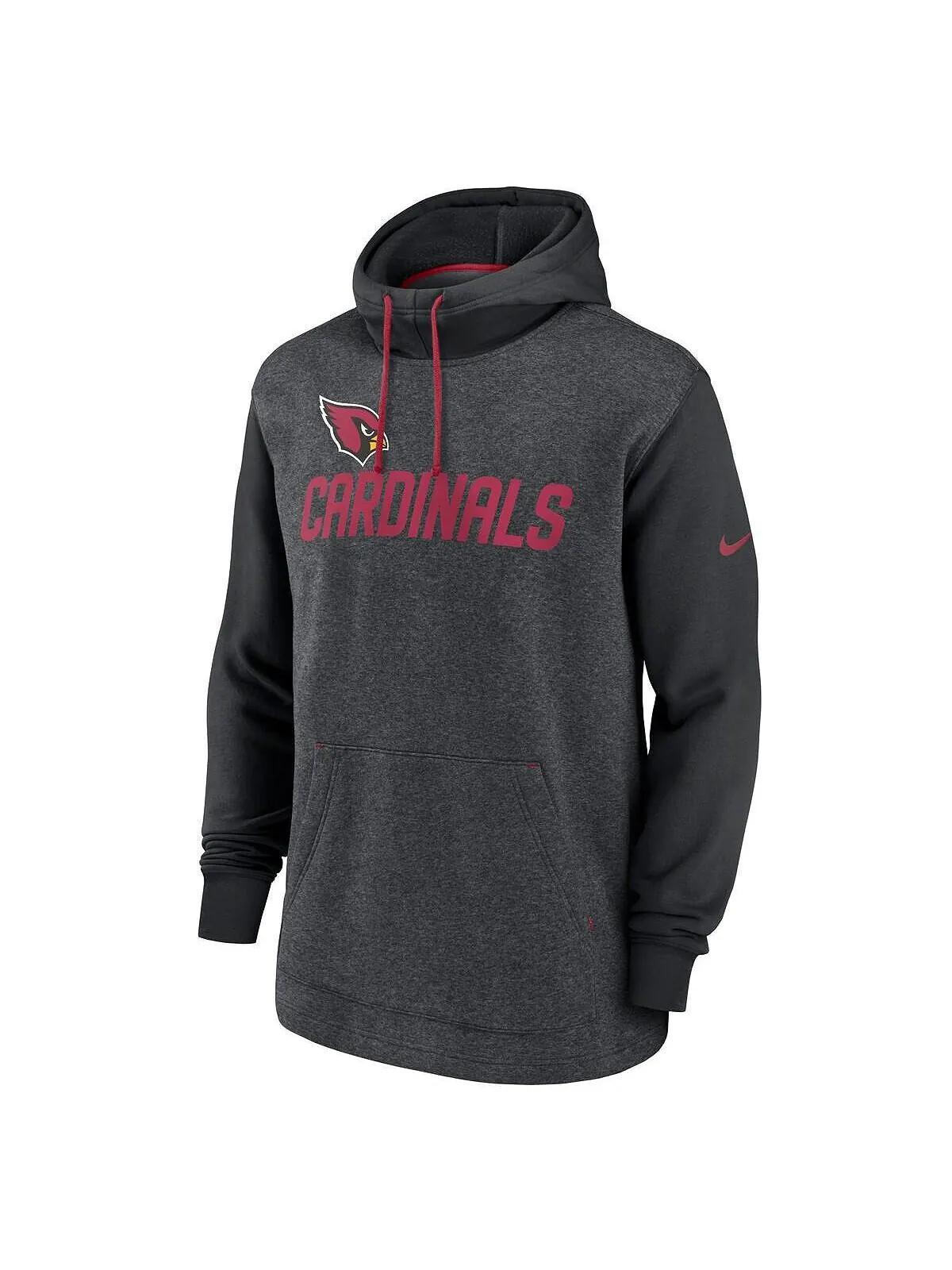 Мужская темно-серая толстовка с капюшоном Arizona Cardinals Surrey Legacy Nike — изображение 2 из 3, темно-серый черный