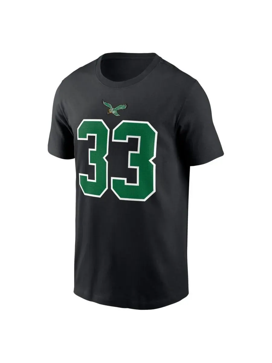 Nike Мужская черная футболка Cooper DeJean с именем и номером игрока команды Philadelphia Eagles — изображение 2 из 3, черный