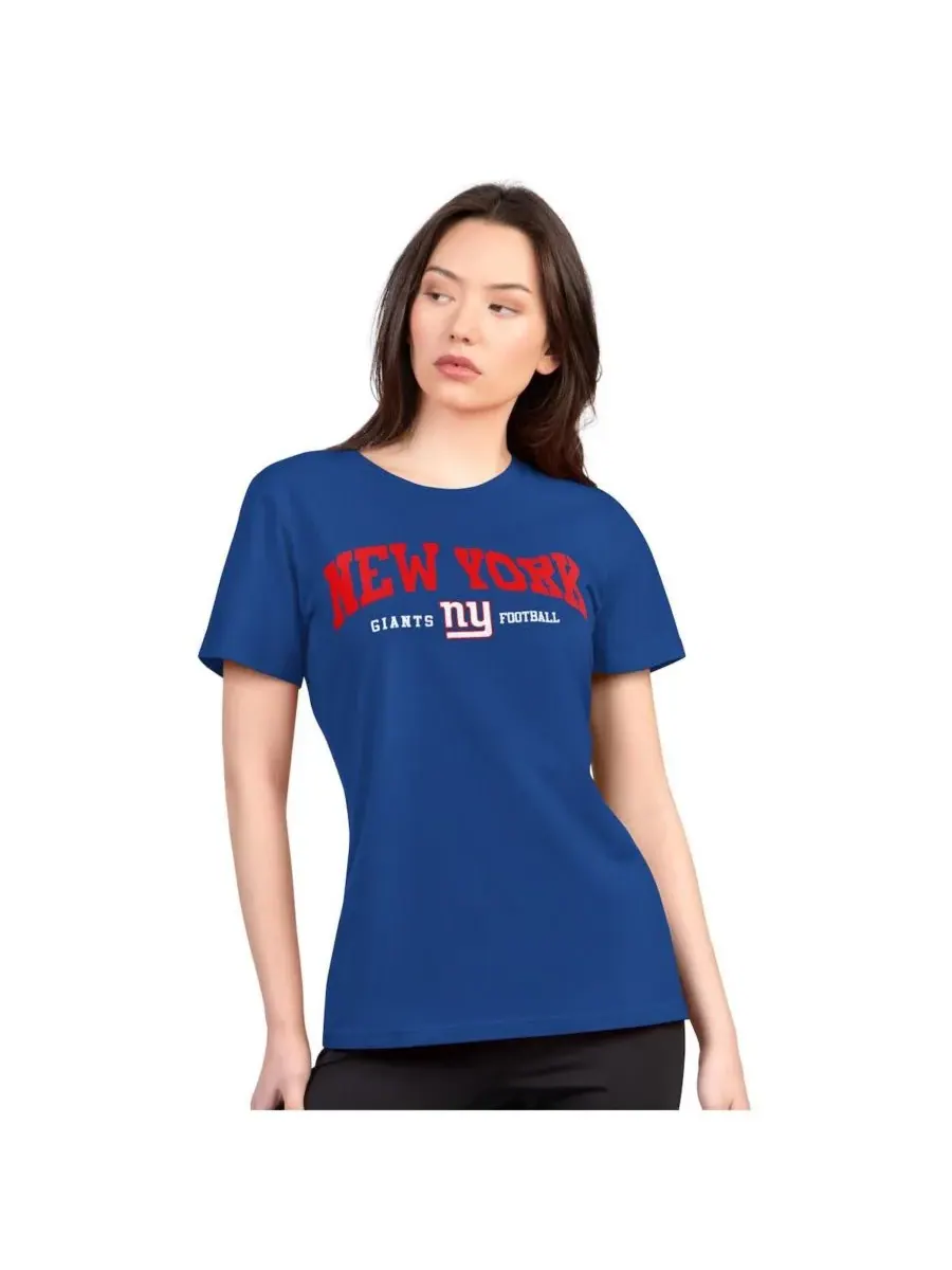 Женская футболка Royal New York Giants Super-Slim Lightweight Winning Crew G-III 4Her by Carl Banks — изображение 1 из 2