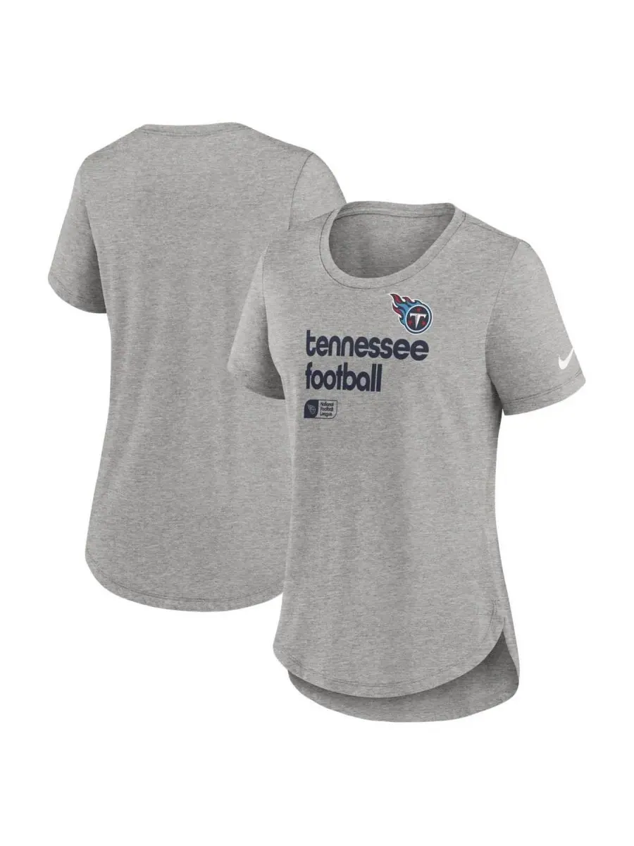 Nike Женская футболка Heather Gray Tennessee Titans Team Shout Out Tri-Blend — изображение 1 из 3, серый
