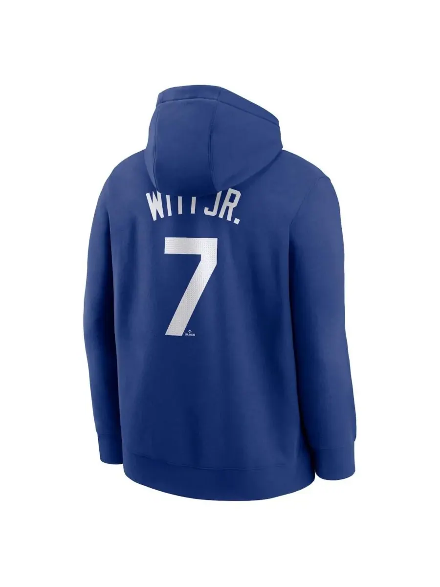 Мужская флисовая толстовка с капюшоном Bobby Witt Jr. Royal Kansas City Royals с именем и номером — изображение 3 из 3