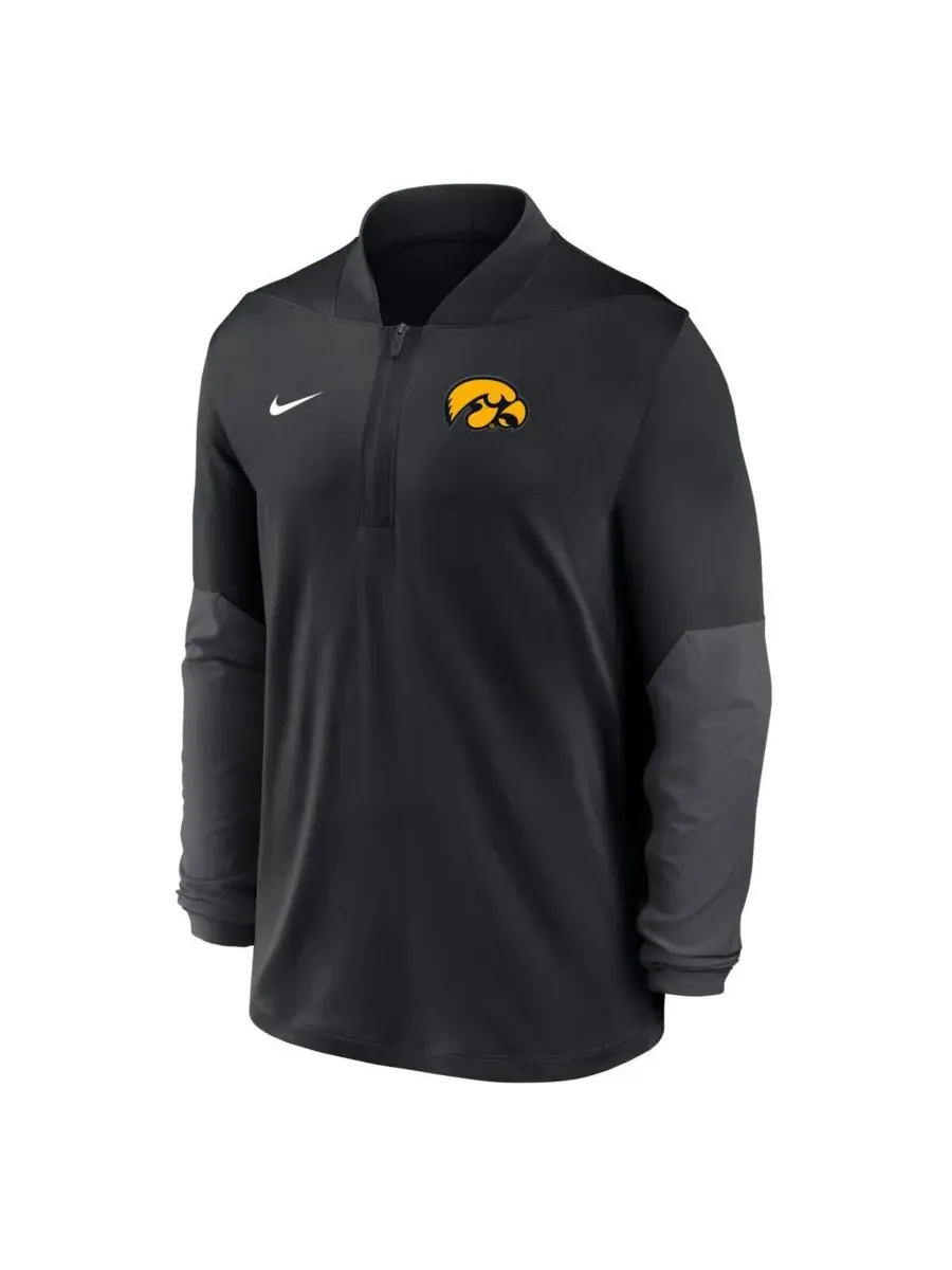 Nike Мужская черная толстовка с капюшоном Iowa Hawkeyes One Goal Performance с застежкой-молнией до — изображение 4 из 5