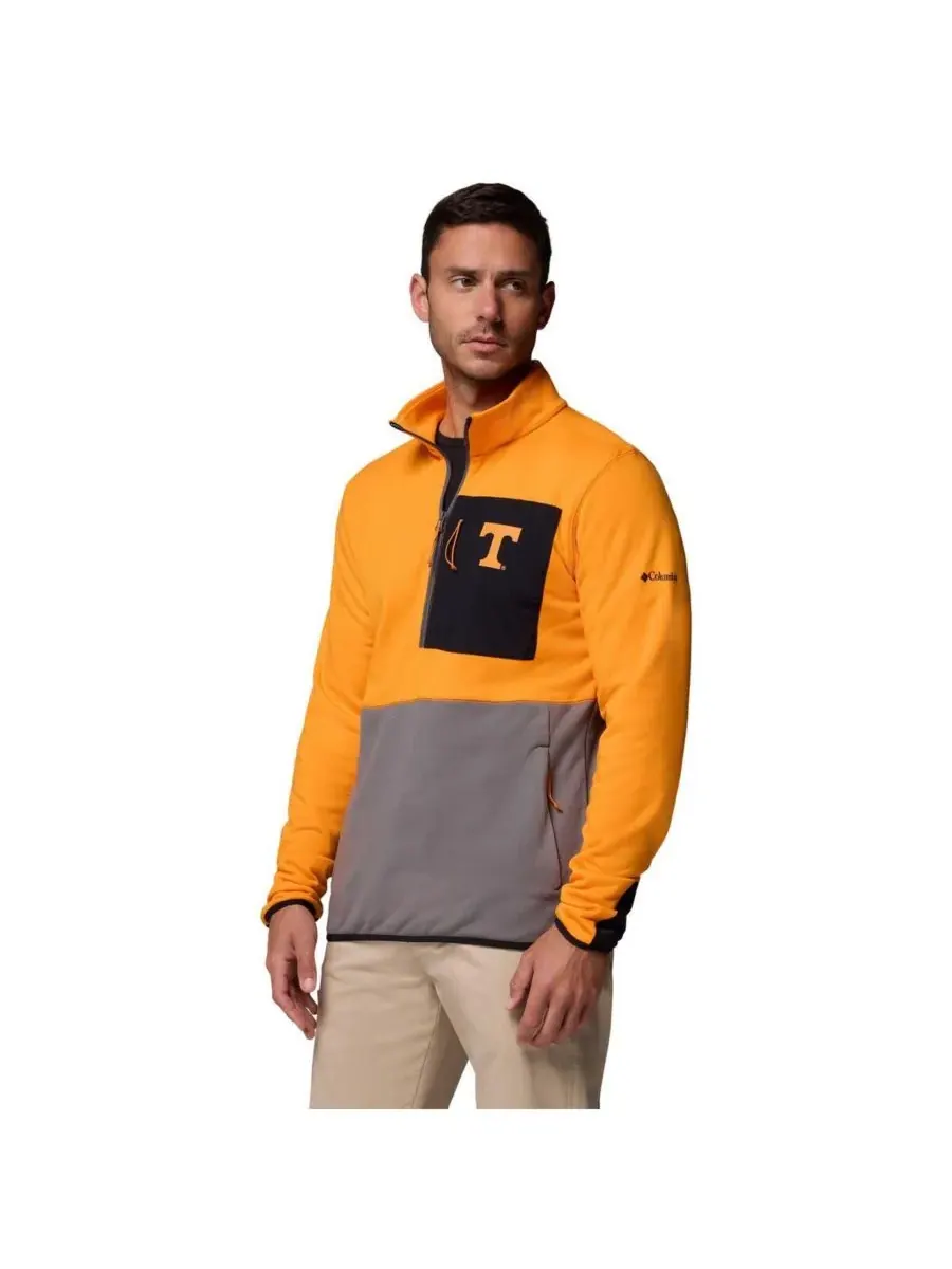 Columbia Мужская толстовка Tennessee Orange/Gray Tennessee Volunteers Hike Omni-Wick Half-Zip — изображение 3 из 5