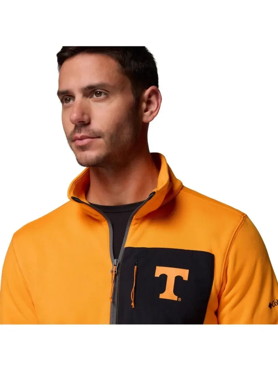 Columbia Мужская толстовка Tennessee Orange/Gray Tennessee Volunteers Hike Omni-Wick Half-Zip — изображение 5 из 5
