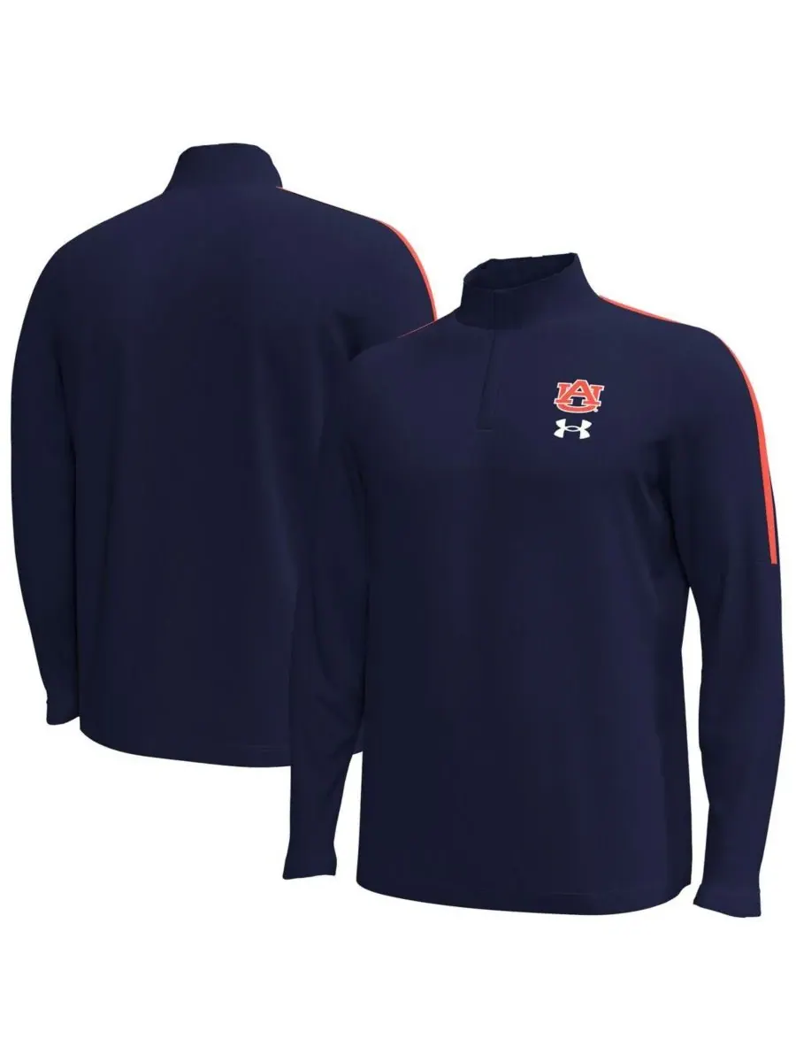 Under Armour Мужская темно-синяя толстовка Auburn Tigers Playoff Performance с застежкой-молнией на — изображение 1 из 3